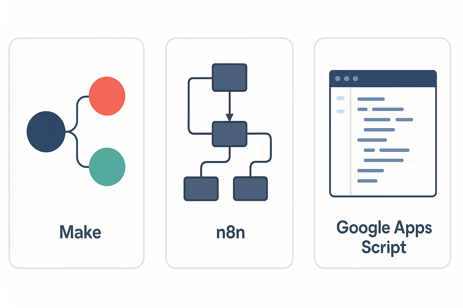 Make vs n8n vs Google Apps Script: Nên chọn ‘vũ khí’ tự động hóa nào cho nhu cầu của bạn?