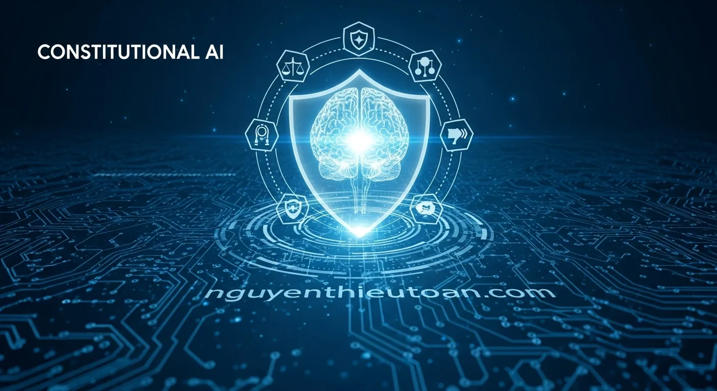 [nguyenthieutoan.com] Sơ đồ minh họa khái niệm Constitutional AI của Anthropic