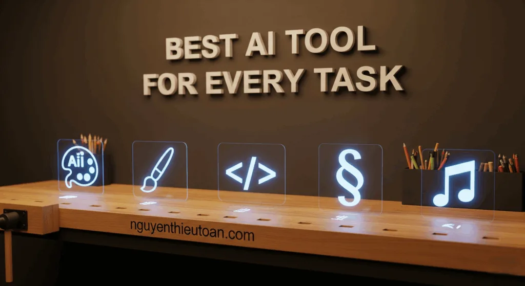 Tổng hợp 50 công cụ AI chuyên sâu cho từng công việc: Content, ảnh, video, âm thanh, slide, giọng nói, inforgraphic…