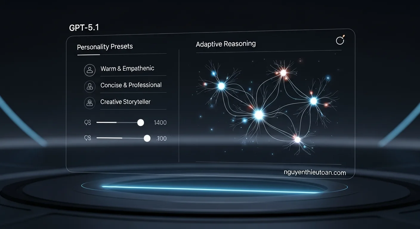 [nguyenthieutoan.com] Giao diện GPT-5.1 với các preset tính cách và lý luận thích ứng