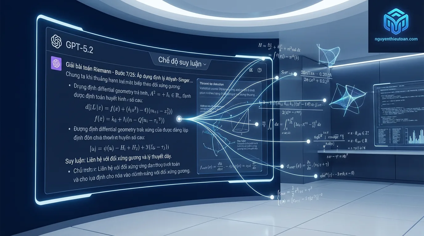 [nguyenthieutoan.com] Giao diện ChatGPT với GPT-5.2 đang giải quyết một bài toán phức tạp, hiển thị chế độ Thinking với các bước suy luận chi tiết