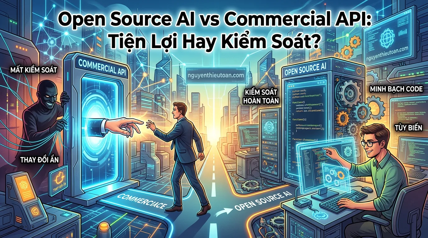AI mã nguồn mở là gì? Khi nào nên dùng Open Source AI thay vì API thương mại?
